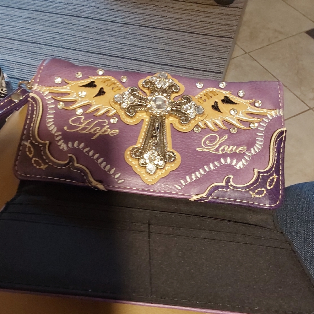 Purple Embellished Women's Bag